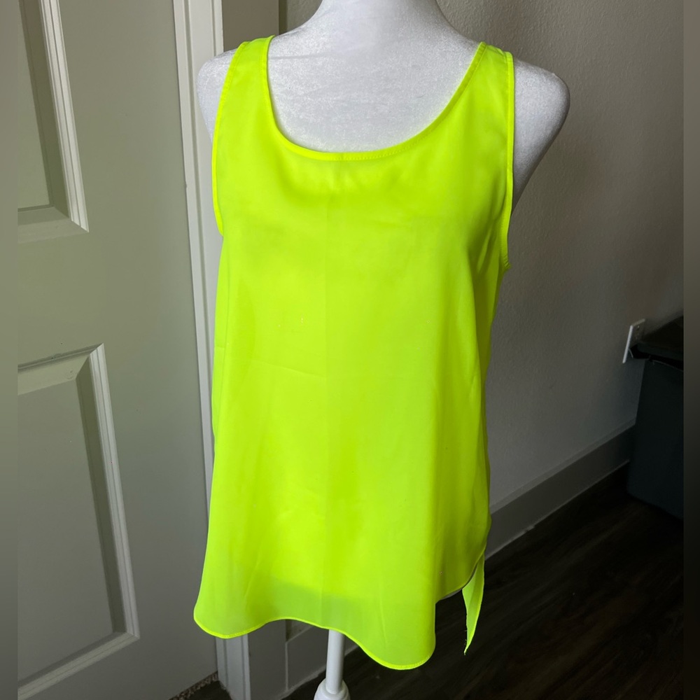 Neon Yellow Sleeveless Top